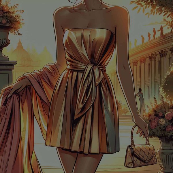 Comment porter une étole de soie avec une robe bustier pour une réception d'été ?